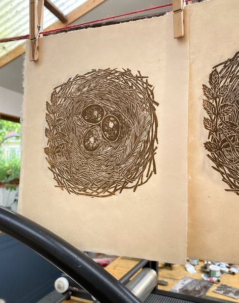 Home- A nest print by Lou Tonkin