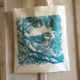 Blue tit tote bag