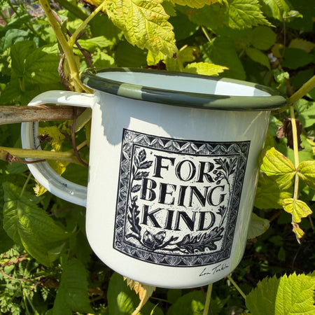 For Being Kind enamel mug
