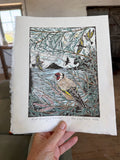That beautiful Summer- goldfinch print by Lou Tonkin