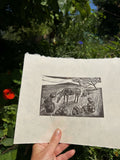 Wild pony- the imagining. A limited edition lino cut print by Lou Tonkin