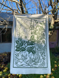 ‘Tea Garden’ organic cotton tea towel