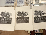Wild Pony- Study 1. A limited edition Lino cut print by Lou Tonkin
