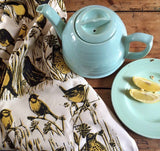 Hedgerow teatowels yellow