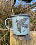 Sparrow enamel mug