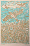 Skylark tea towel
