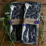 The journey Organic cotton tea towel by Lou Tonkin