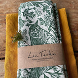 Hedgerow Napkin by Lou Tonkin (screenprinted organic cotton)