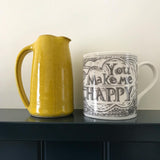 You Make Me Happy, bone China handprinted mug