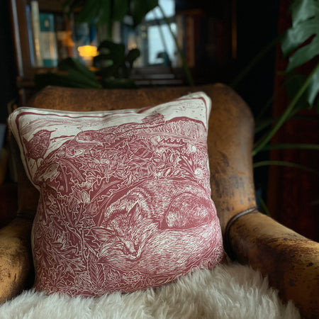 Sleeping Fox cushion cover by Lou Tonkin