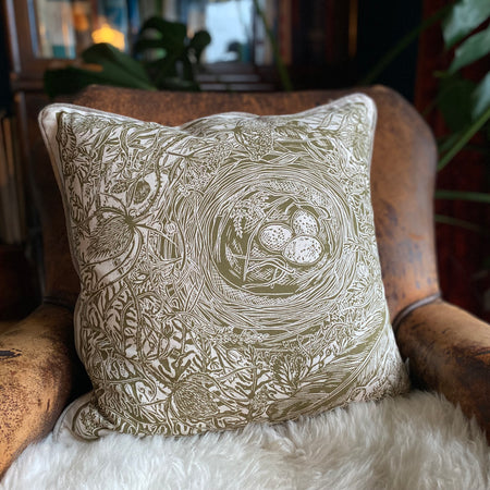 Nest layers cushion cover by Lou Tonkin